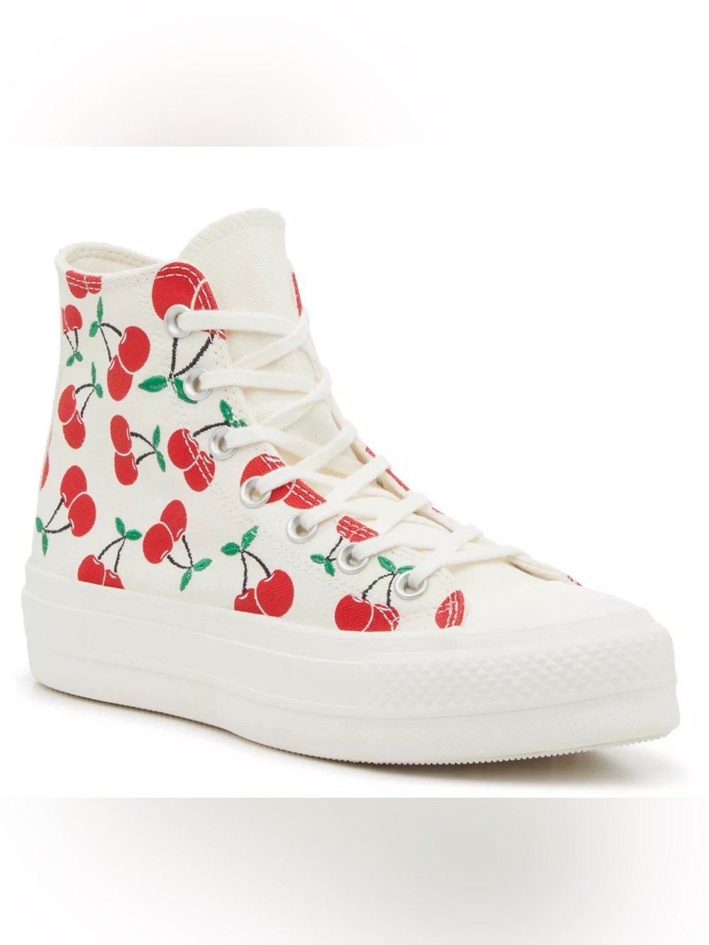 Converse - Cherry Print Chuck Taylor All Star High-Top Platform Sneaker - 8.5